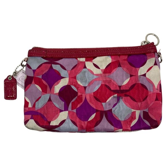 COACH Poppy Signature Wallet Pouch Bag 2 Tags PARTS ONLY - NO STRAP - FLAWs - Picture 6 of 14